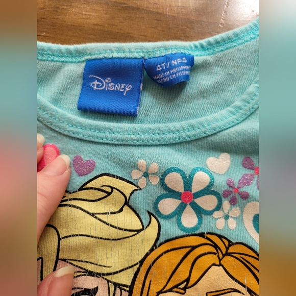 Disney's Frozen Elsa Anna Lace Blue White Dress Size 4T - Picture 6 of 8